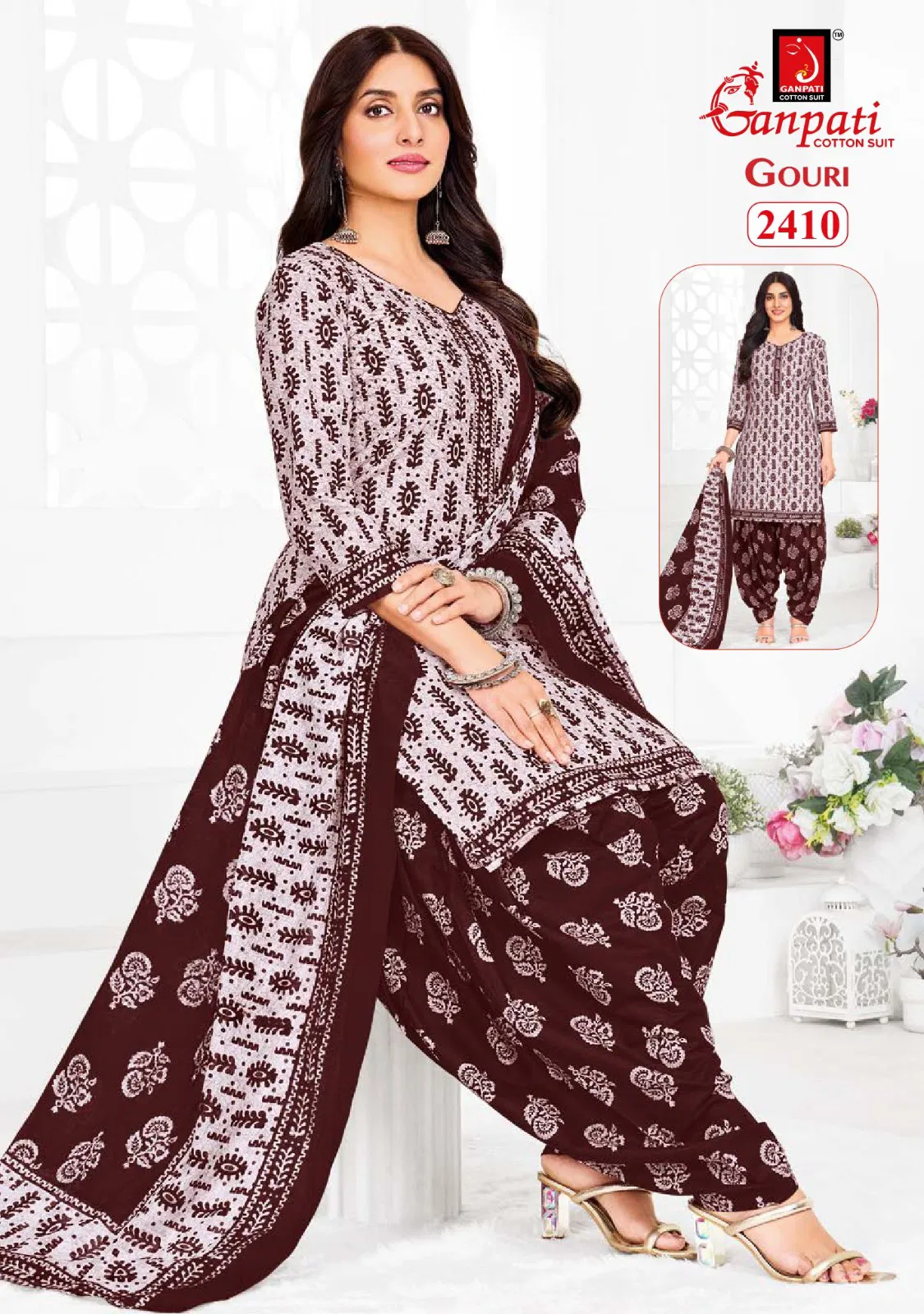 Gouri Vol 10 By Ganpati Heavy Cotton Printed Dress Material Wholesale Online